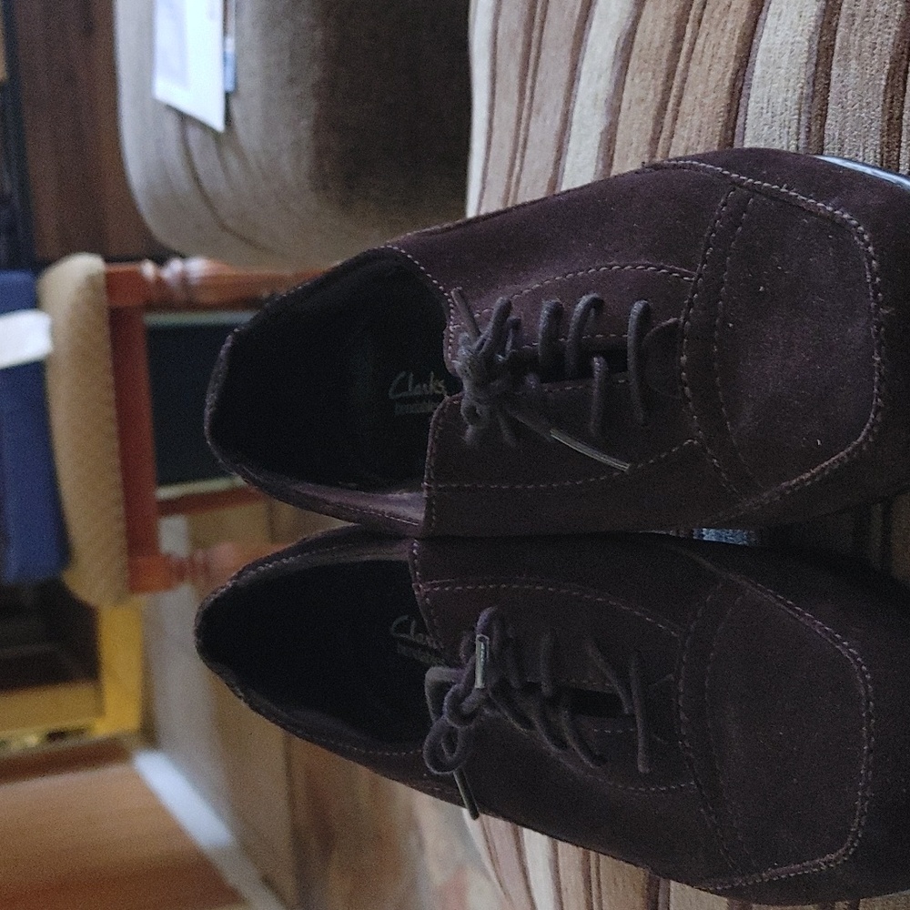 Clark suede shoes